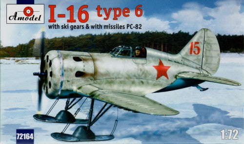 A-Model 72164 1:72 Polikarpov I-16 type 6 on Skis with PC-82 Rockets