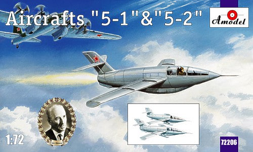 A-Model 72206 1:72 Samolyot '5-1' and '5-2' Soviet Experimental Jets