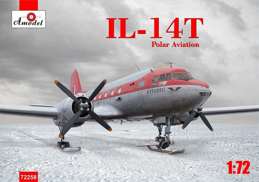 A-Model 72258 1:72 Ilyushin Il-14Ð¢ 'Crate' Polar Expedition on skis