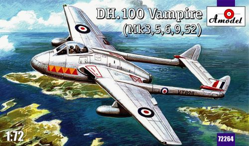 A-Model 72264 1:72 de Havilland DH.100 Vampire (Mk.3/5/6/9/52)