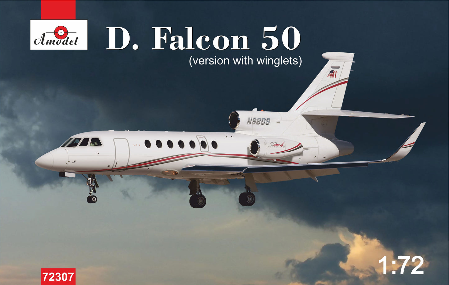 A-Model 72307 1:72 Dassault Falcon 50 with Winglets