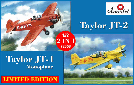 A-Model 72358 1:72 2 in 1 Taylor JT-1(G-AXYK) & JT-2 (G-AYZH)