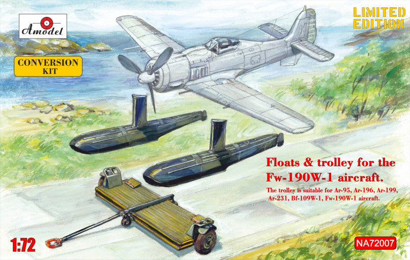 A-Model NA72007 1:72 Floats & Trolley for Fw-190 W-1 Fighter