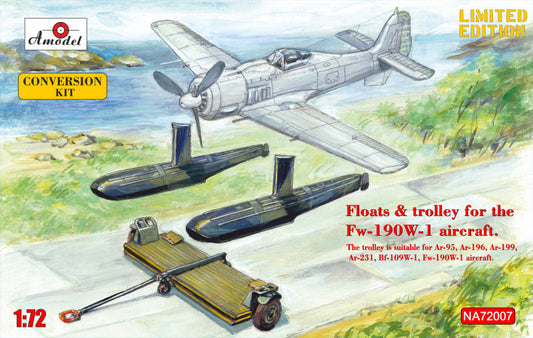 A-Model NA72007 1:72 Floats & Trolley for Fw-190 W-1 Fighter