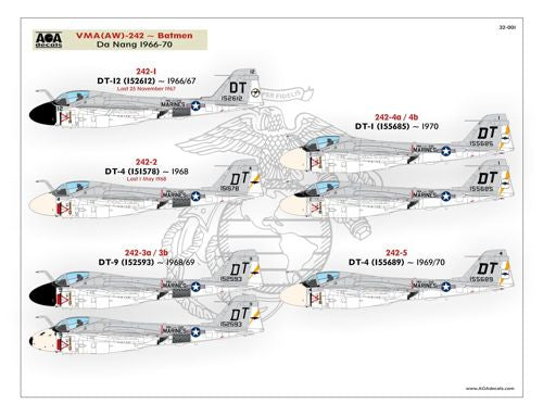 AOA Decals 32-001 1:32 GRUMMAN INTRUDERS FROM THE BEACHU
