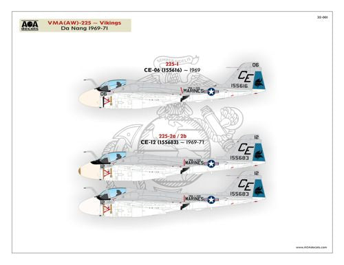 AOA Decals 32-001 1:32 GRUMMAN INTRUDERS FROM THE BEACHU