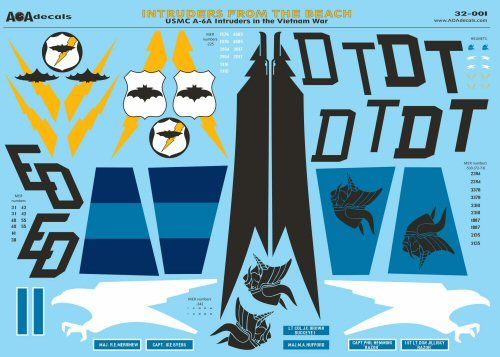 AOA Decals 32-001 1:32 GRUMMAN INTRUDERS FROM THE BEACHU