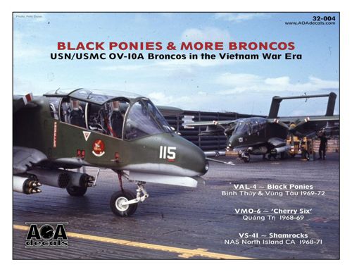 AOA Decals 32-004 1:32 North-American/Rockwell OV-10A Bronco Black Ponies & More Broncos