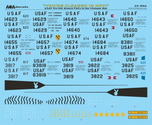 AOA Decals 32-006 1:32 OV-10A Broncos (USAF Vietnam War)