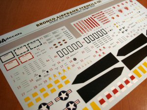 AOA Decals 32-007 1:32 OV-10A Broncos airframe stencils (high-viz)