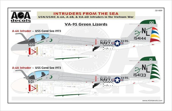 AOA Decals 32-009 1:32 INTRUDERS FROM THE SEA USN/USMC