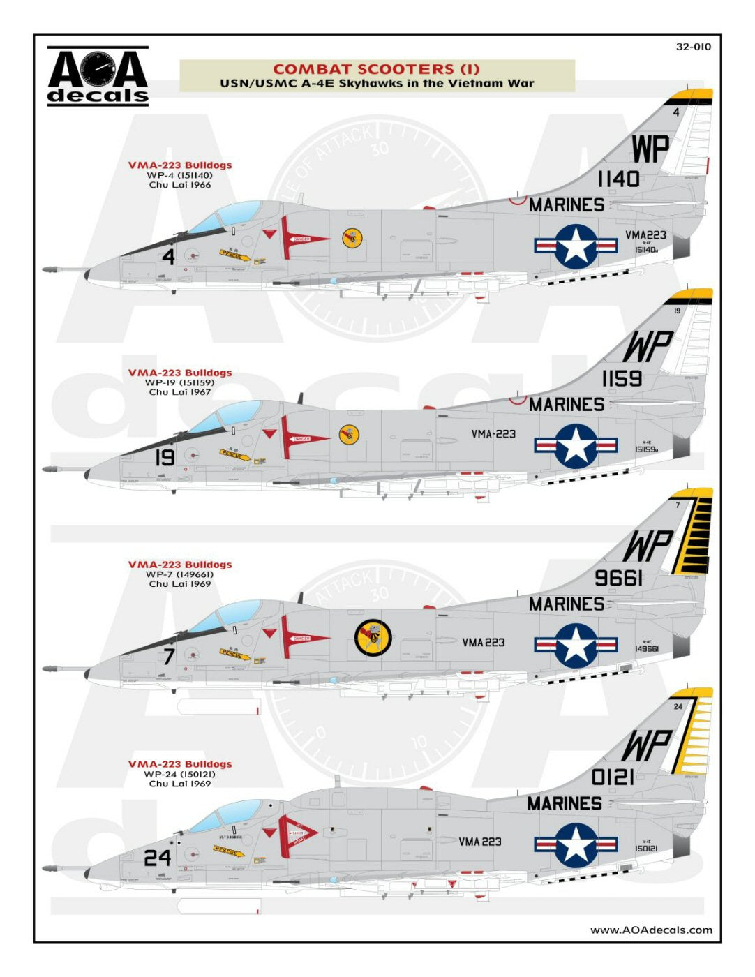 AOA Decals 32-010 1:32 Combat Scooters