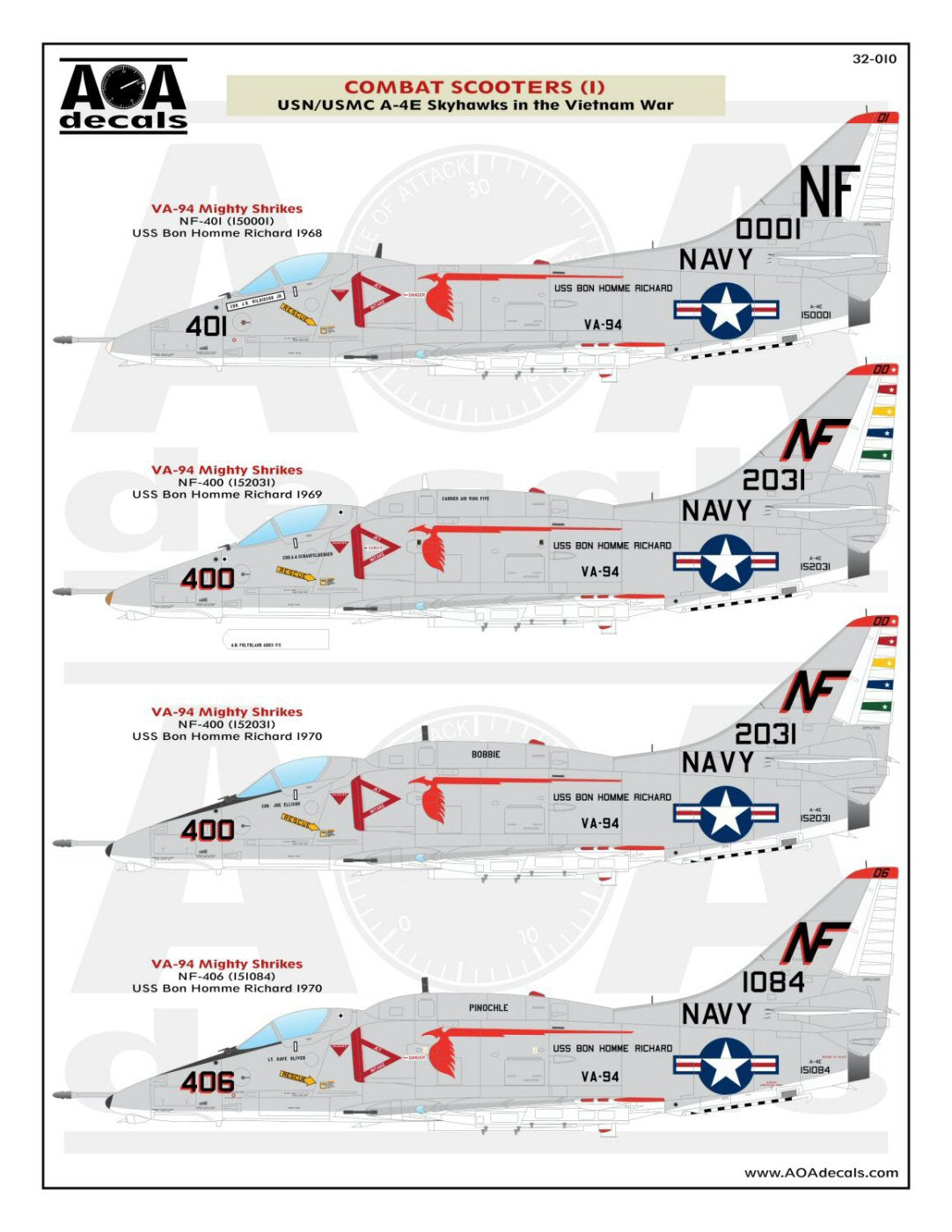 AOA Decals 32-010 1:32 Combat Scooters