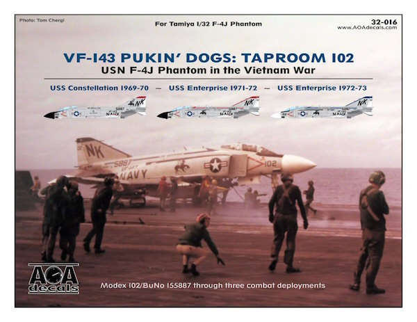 AOA Decals 32-016 1:32 Pukin' Dogs: Taproom 102 - USN McDonnell F-4J Phantom in the Vietnam War