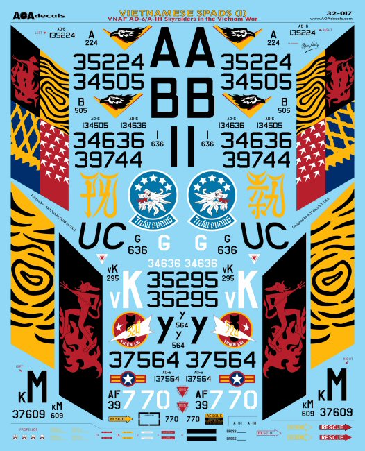 AOA Decals 32-017 1:32 Vietnamese Spads