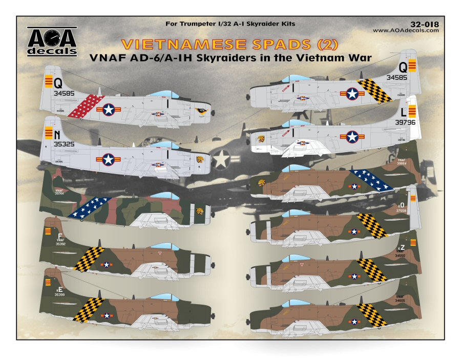 AOA Decals 32-018 1:32 Vietnamese Spads