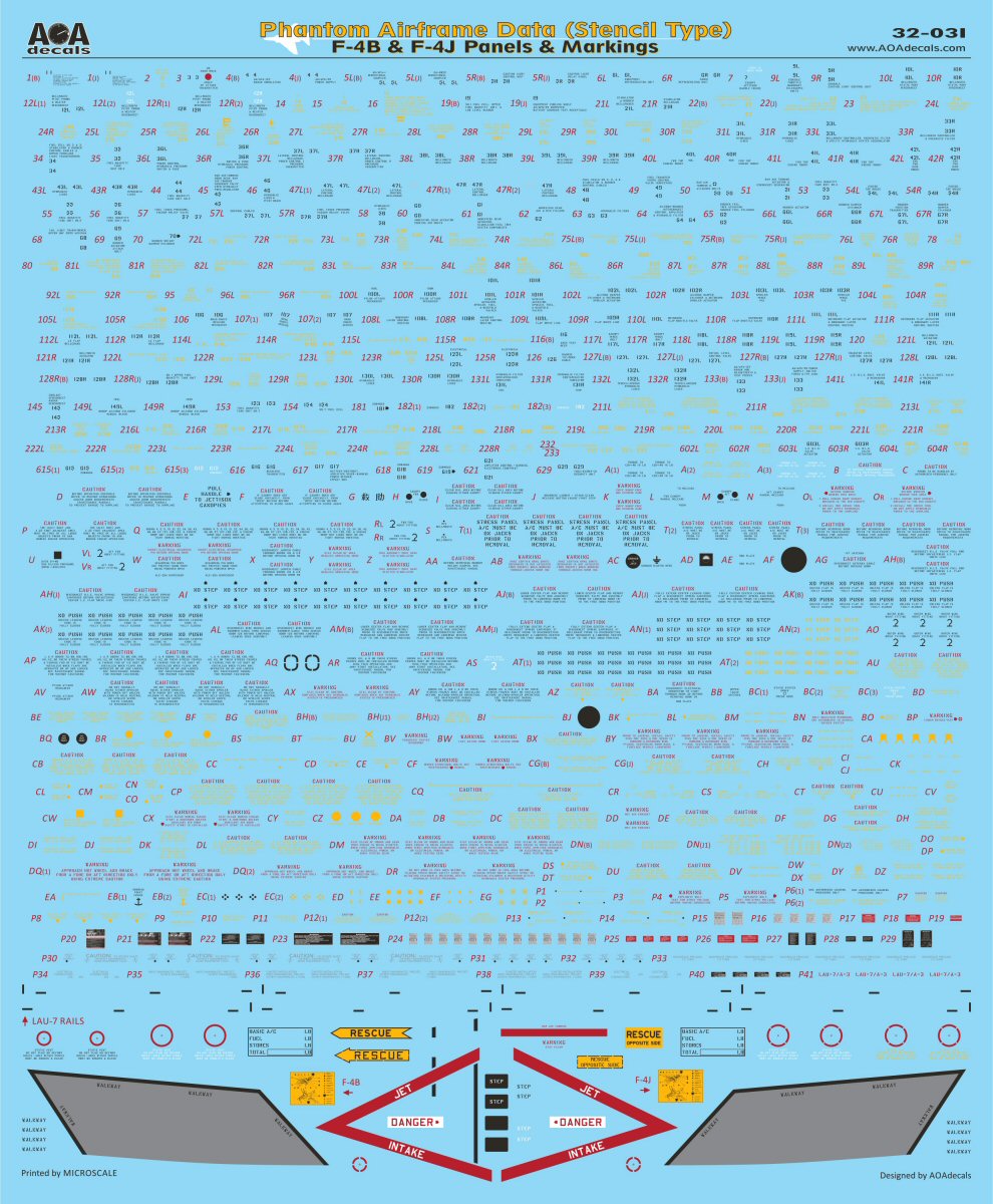 AOA Decals 32-033 1:32 VMFA-232 Red Devils - USMC McDonnell F-4J Phantoms in the Vietnam War