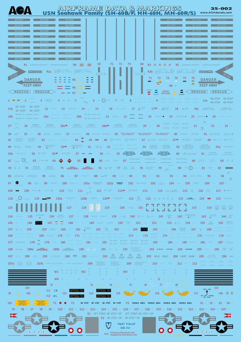 AOA Decals 35-009 1:35 LOW-VIZ SEAHAWK FAMILY