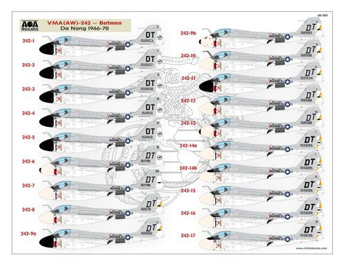 AOA Decals 48-001 1:48 GRUMMAN INTRUDERS FROM THE BEACH