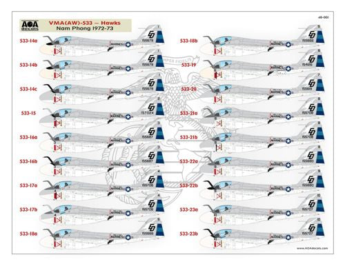AOA Decals 48-001 1:48 GRUMMAN INTRUDERS FROM THE BEACH