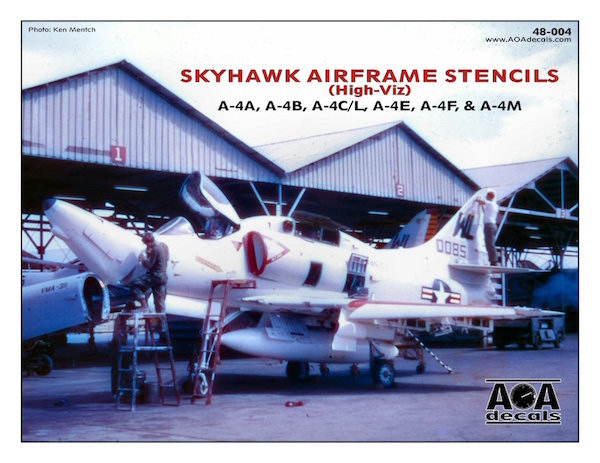 AOA Decals 48-004 1:48 Douglas Skyhawk Airframe Stencils (Hi-Viz)