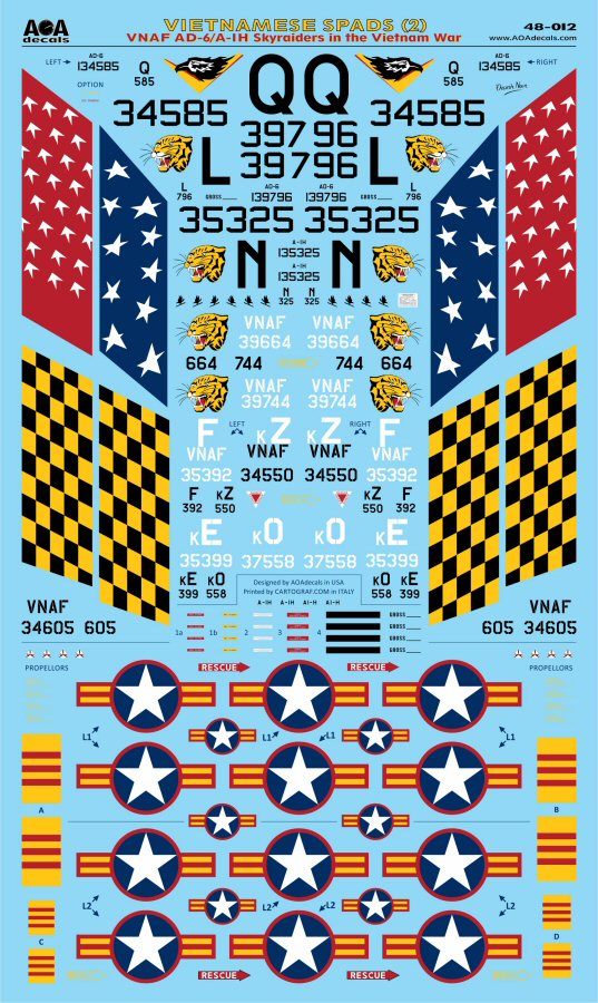 AOA Decals 48-012 1:48 VIETNAMESE SPADS