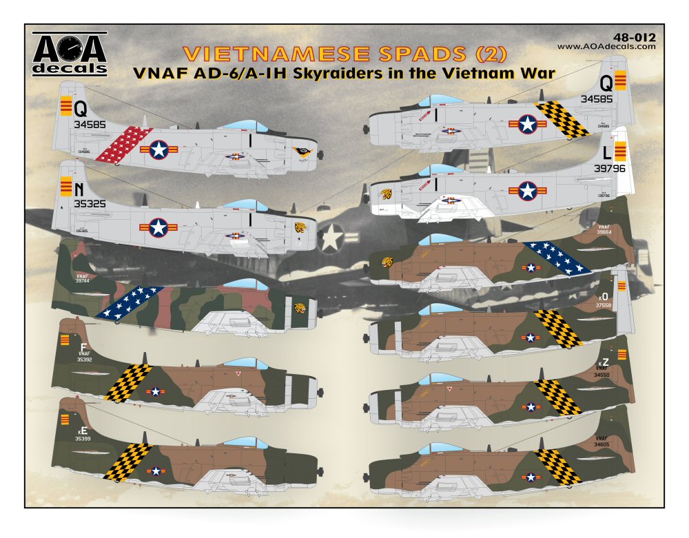 AOA Decals 48-012 1:48 VIETNAMESE SPADS