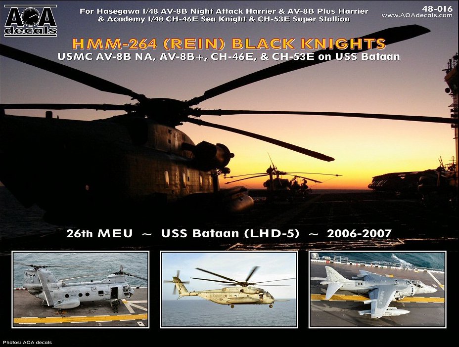 AOA Decals 48-016 1:48 HMM-264 (Rein) Black Knights -
