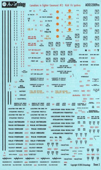 Aviaeology AOD32009M2 1:32 RCAF Fighter Recce Supermarine Spitfires