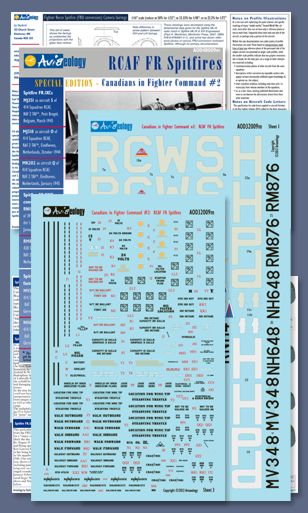 Aviaeology AOD32009M2 1:32 RCAF Fighter Recce Supermarine Spitfires