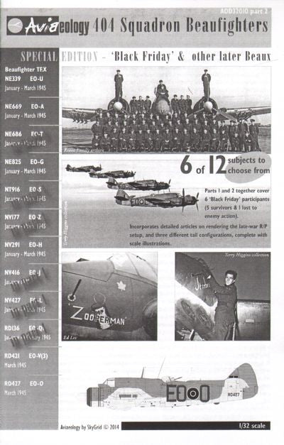 Aviaeology AOD320102 1:32 404 Sqn Bristol Beaufighters TF.X - Black Friday & Later Part 2