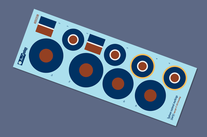 Aviaeology AOD32C08 1:32 Hawker Typhoon Mk.IB National Markings (Early - to Jan 1945)