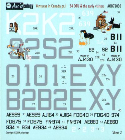 Aviaeology AOD72030 1:72 PV-1 Ventura in Canada: featuring US, RAF, and RCAF examples