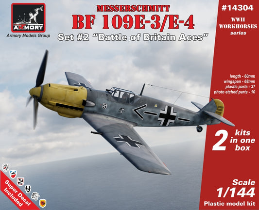 Armory AR14304 1:144 Messerschmitt Bf-109E-3 and Bf-109E-4, set #2 'Battle of Britain Aces',