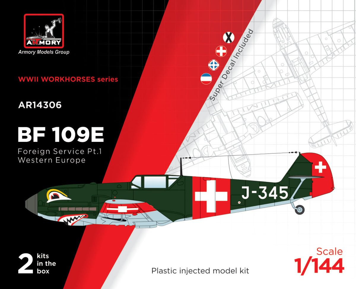 Armory 14306 1:144 Messerschmitt Bf-109E 'Foreign Service Aces', Pt.1 - Spain, Switzerland, Yugoslavia, Serbia