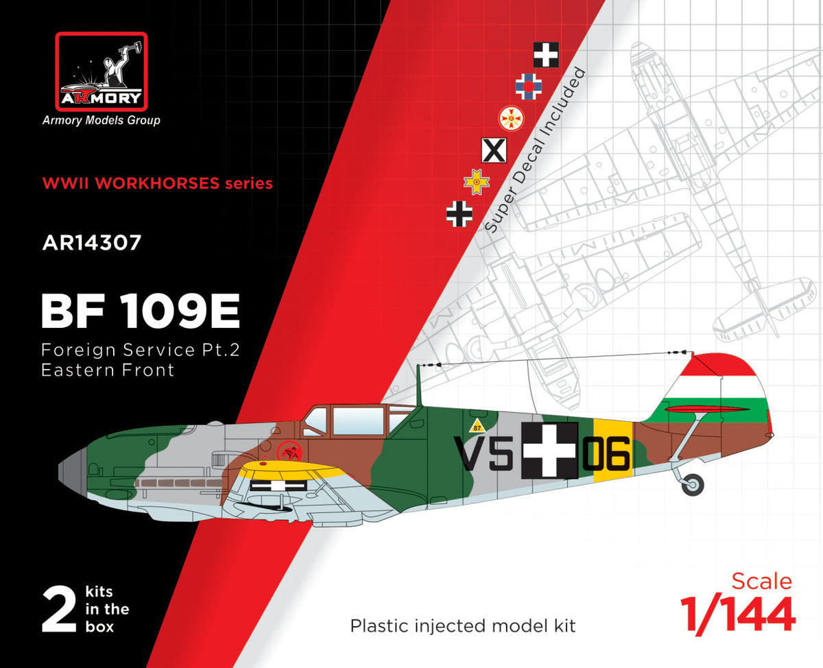 Armory 14307 1:144 Messerschmitt Bf-109E 'Foreign Service Aces', Pt.2 - Hungary, Slovakia, Bulgaria, Romania, Croatia