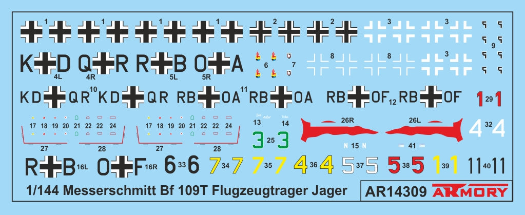 Armory AR14309 1:144 Messerschmitt Bf-109T - 2 kits in box