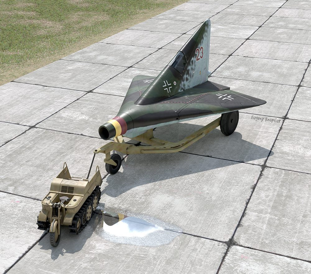 Armory 14507 1:144 Lippisch P.13a with Kettenkrad