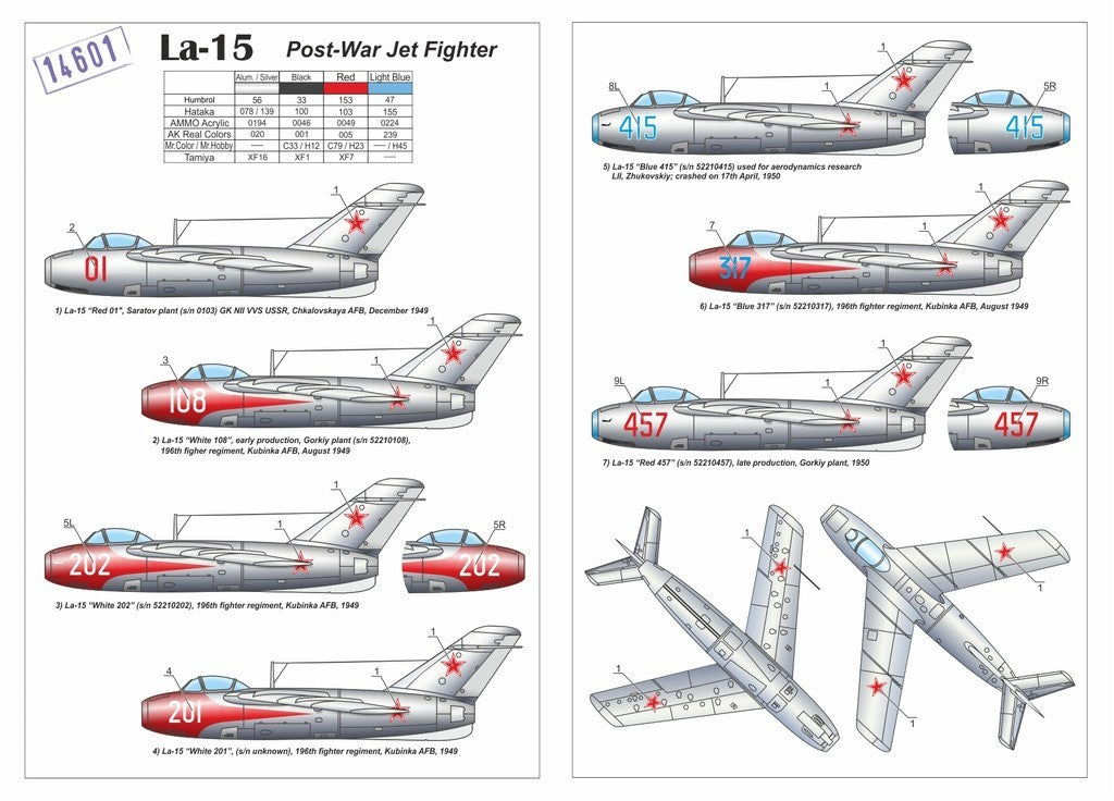 Armory AR14601 1:144 Lavochkin La-15 Fantail fighter