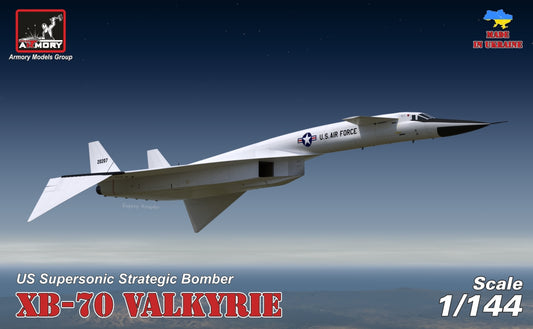 Armory 14701 1:144 North-American XB-70 Valkyrie Strategic Bomber. Plastic injected kit with etched parts