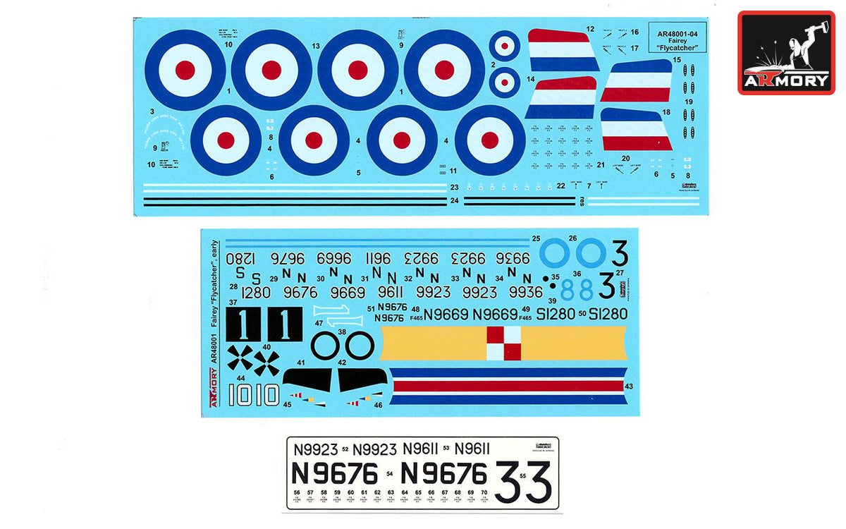 Armory 48001 1:48 Fairey Flycatcher early version. British mid-war Fleet Air Arm Fighter.
