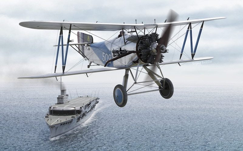 Armory 48002 1:48 Fairey Flycatcher late version with Jaguar-IV engine plastic injected kit with etched and resin parts