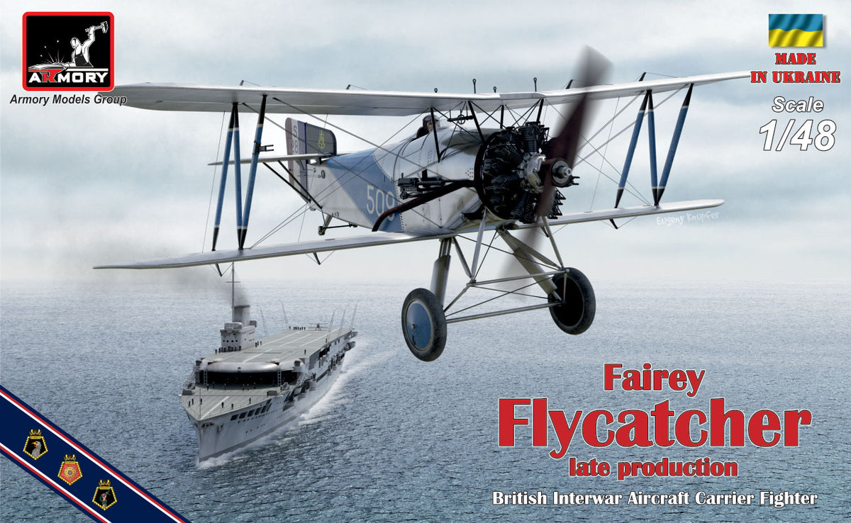 Armory 48002 1:48 Fairey Flycatcher late version with Jaguar-IV engine plastic injected kit with etched and resin parts