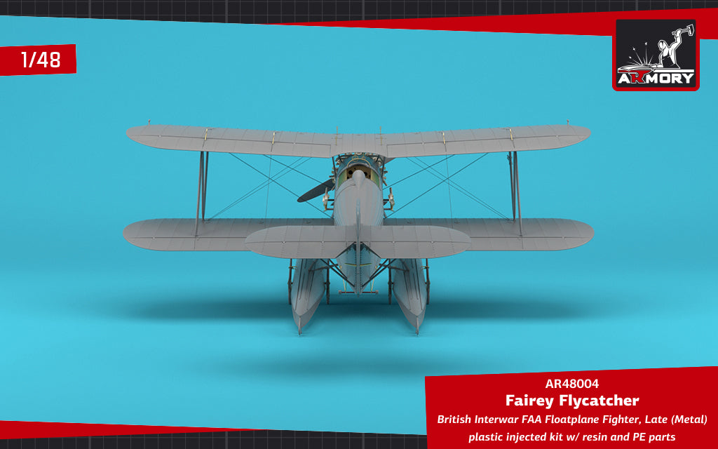 Armory 48004 1:48 Fairey Flycatcher floatplane on metal floats	plastic injected kit with PE & resin parts