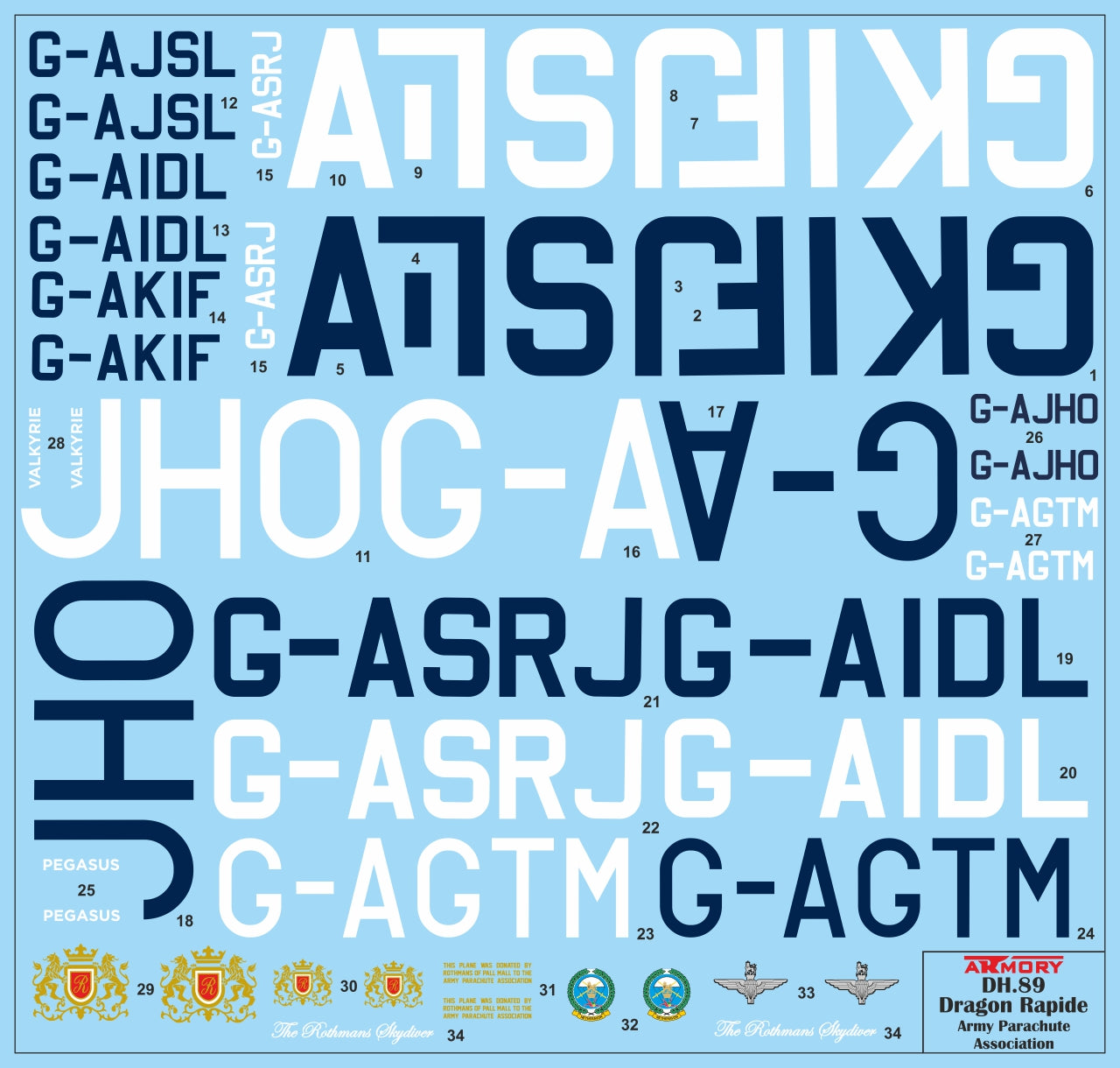 Armory AR48014 1:48 de Havilland DH.89 Dragon Rapide, Short-Haul Airliner, 'Rothmans' Devils' liveries