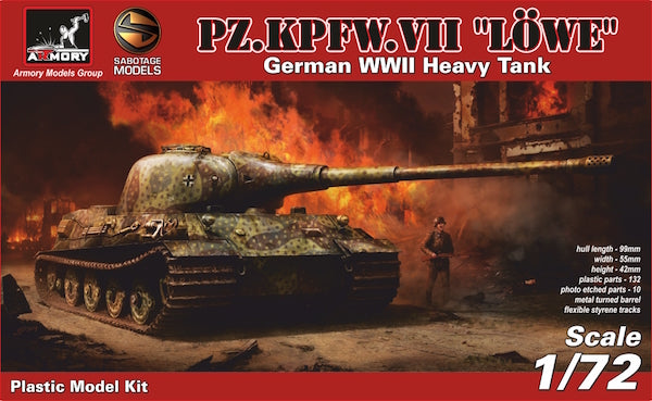 Armory 72201 1:72 Pz.VII Lowe German WWII heavy prototype tank