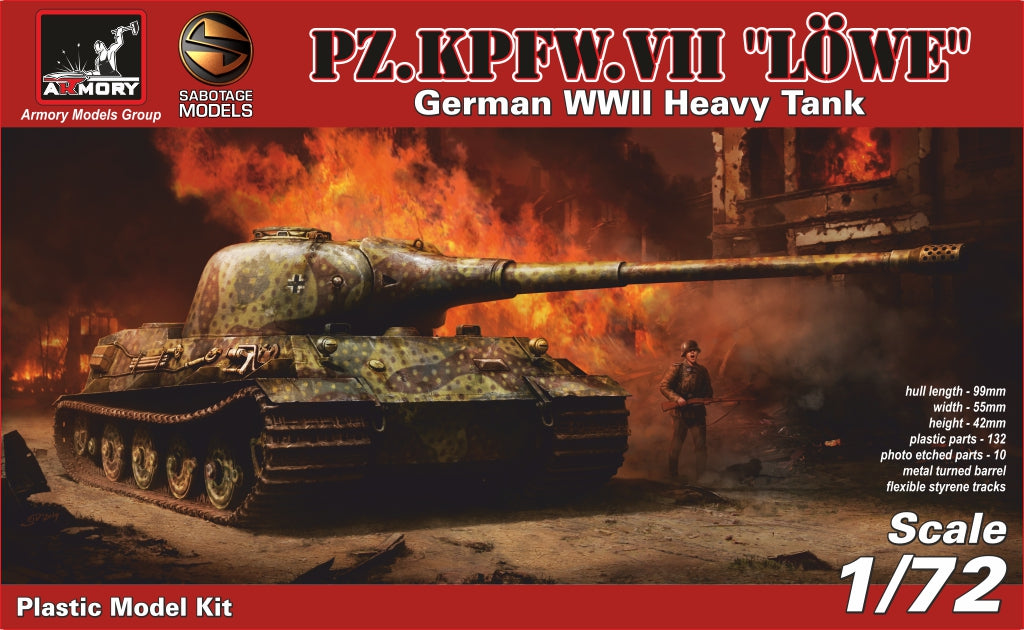 Armory 72201 1:72 Pz.VII Lowe German WWII heavy prototype tank