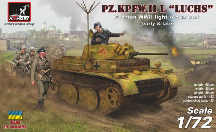 Armory 72203 1:72 Pz.Kpfw.II Ausf.L 'Luchs' German WWII Light Recon Tank