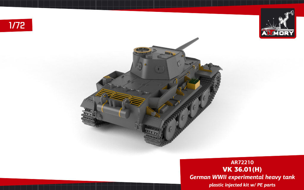 Armory 72210 1:72 VK 36.01(H) German WWII Experimental Heavy Tank