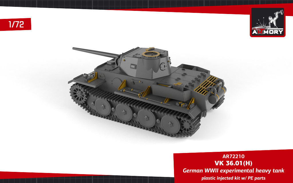 Armory 72210 1:72 VK 36.01(H) German WWII Experimental Heavy Tank